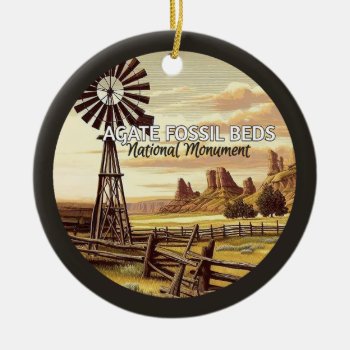 Agate Fossil Beds National Monument Christmas Ceramic Ornament by YellowSnail at Zazzle