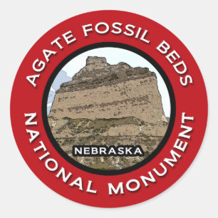 Agate Fossil Beds National Monument Classic Round Sticker