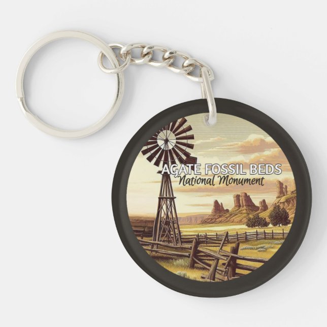 Agate Fossil Beds National Monument  Keychain (Front)