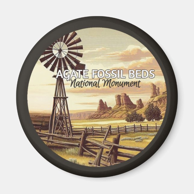 Agate Fossil Beds National Monument Souvenir Magnet (Front)