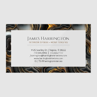 Agate Framed Clear Business Cards