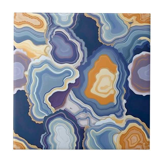 Agate Geode Endless Pattern Ceramic Tile (Front)