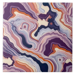 Agate Geode Endless Pattern Ceramic Tile