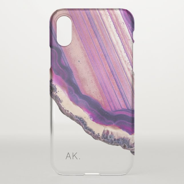 Agate Geode Purple Crystal Uncommon iPhone Case (Back)