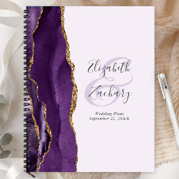 Agate Geode Purple Gold Lavender Wedding Plans Planner
