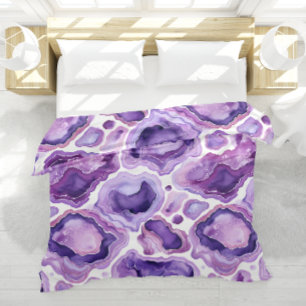 Agate Geode Purple White Pattern Bedroom Decor Duvet Cover