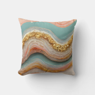 Agate Geode Stone Throw Pillow