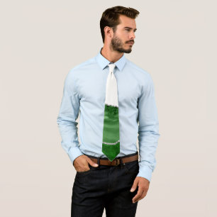 Agate Glamorous Emerald Green Silver Glitter Neck Tie