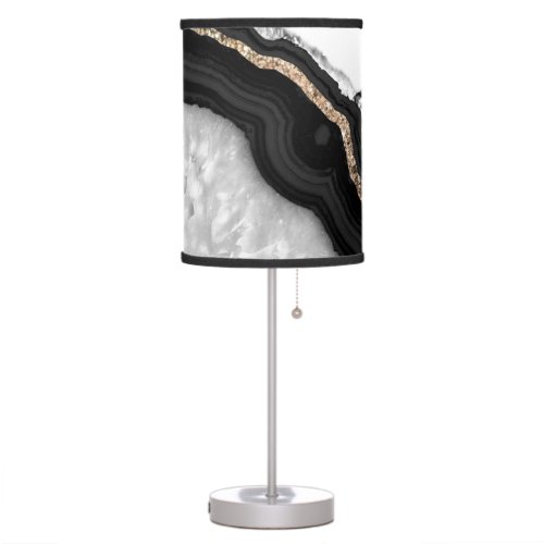 Agate Glitter Glam 2 gem Table Lamp