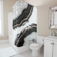 Agate Glitter Glam #2 Shower Curtain