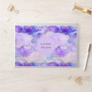 agate glitter pink blue classic HP laptop skin