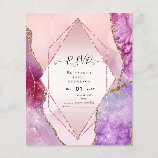 AGATE GLITTER RSVP Budget Flyer (Front)