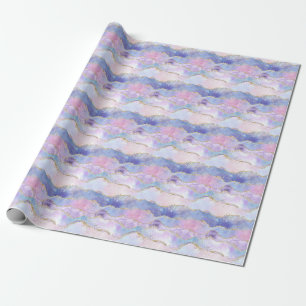 Agate Glitter Trendy Blue Pink Purple  Wrapping Paper