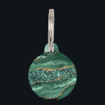 Agate Green Gold Glitter Geode Marble Custom Name Pet ID Tag<br><div class="desc">Agate Green Gold Glitter Geode Marble Custom Name Emerald Sparkle Personalized Birthday - Anniversary or Wedding Gift / Suppliest - Add Your Name - Text or Remove - Make Your Special Gift - Resize and move or remove and add text / elements with customization tool. Design by MIGNED. Please see...</div>
