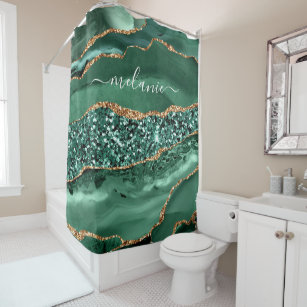 Louis Vuitton Blue Jade Monogram Bathroom Set With Shower Curtain