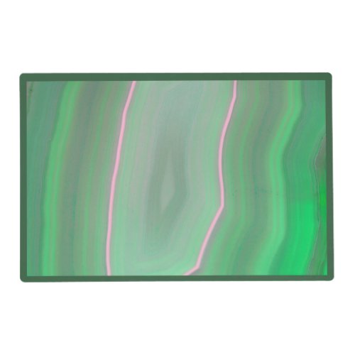 Agate Green Slice Banded Polished Scanned  Placemat