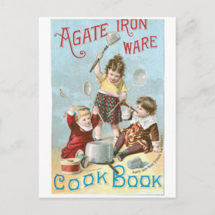 Agate Iron Ware Vintage Cookbook Ad Art Postcard