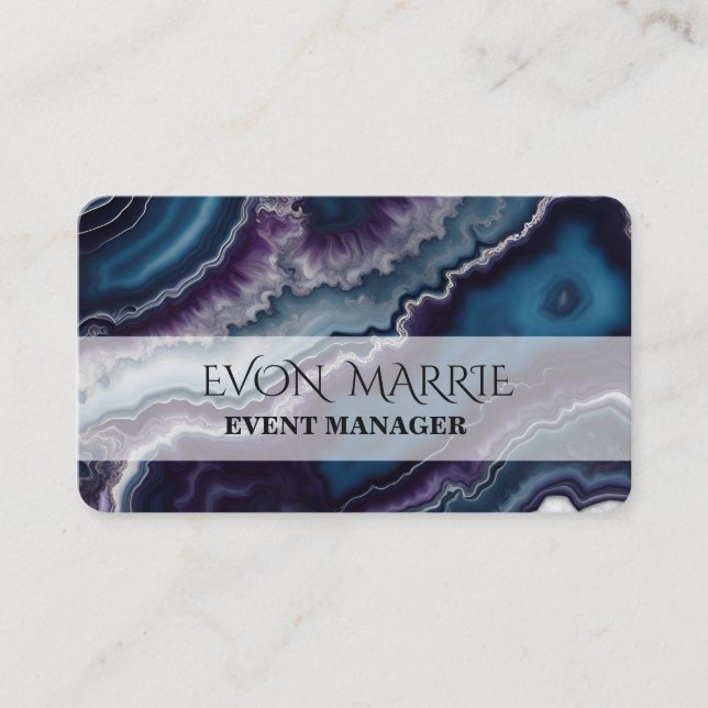Agate Marble design  Business Card (Front)
