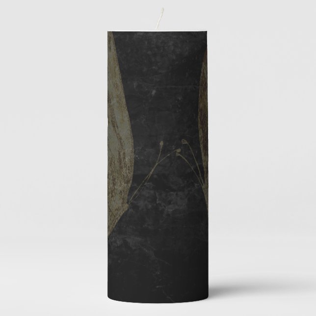 Agate Marble  Pillar Candle (Front)