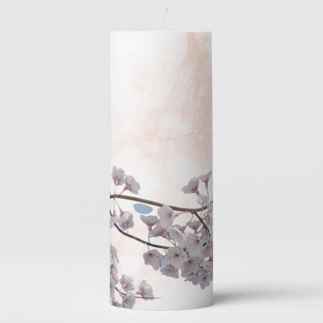 Agate Marble  Pillar Candle (Front)