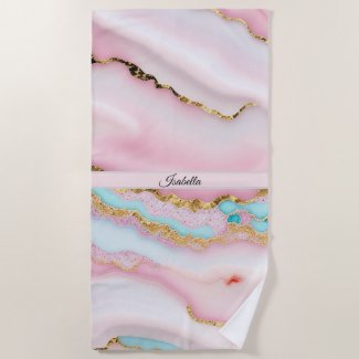 Agate Marble Popular Blue Pink Gold Collection