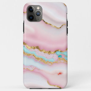 Agate Marble Popular Blue Pink Gold Collection iPhone 11 Pro Max Case