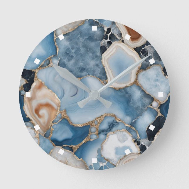 Agate Marble Wall Clock (Front)