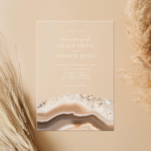 Agate Marble Wedding Acrylic Invitations