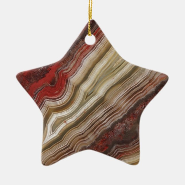 Agate Pattern Ceramic Ornament (Front)