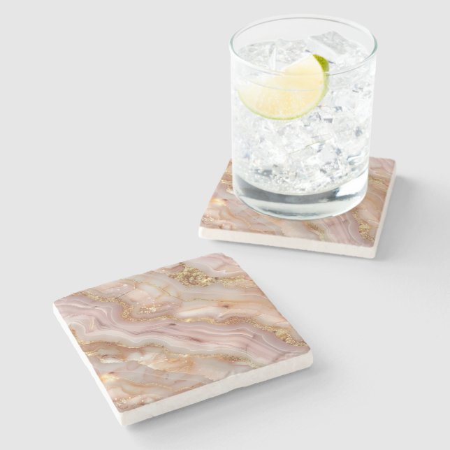 Agate Print Stone Coaster (Side)