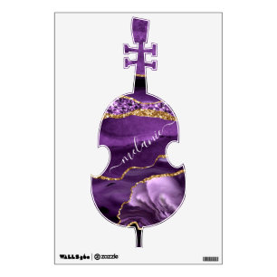 Agate Purple Gold Custom Name Party Wall Decal