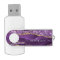 Agate Purple Gold Glitter Custom Name Flash Drive