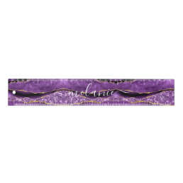 Agate Purple Gold Glitter Custom Name Ruler