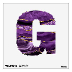 Agate Purple Violet Alphabet or Numbers Wall Decal