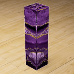 Agate Purple Violet Gold Glitter Geode Custom Name Wine Box<br><div class="desc">Agate Purple Violet Gold Glitter Geode Custom Name Sparkle Marble Personalized Birthday - Anniversary or Wedding Gift / Suppliest - Add Your Name - Text or Remove - Make Your Special Gift - Resize and move or remove and add text / elements with customization tool. Design by MIGNED. Please see...</div>