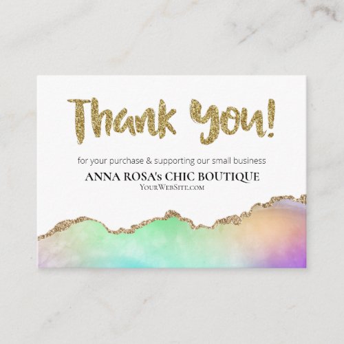  AGATE QR Logo THANK YOU Review AP8 Branding  Enclosure Card