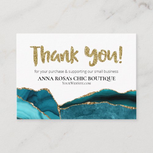 *~* AGATE QR Logo THANK YOU Review Branding AP8  Enclosure Card