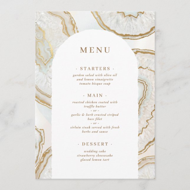Agate Quartz Background Menu (Front)