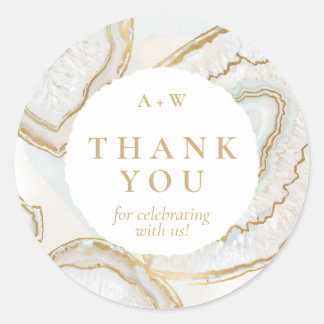 Agate Quartz Background Round Sticker