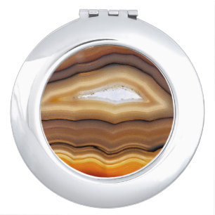 AGATE QUARTZ COMPACT MIRROR