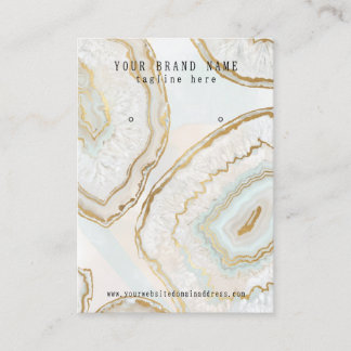 Agate Quartz Texture Earring Display Business Card