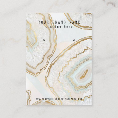 Agate Quartz Texture Earring Display Business Card