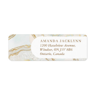 Agate Quartz Texture Label