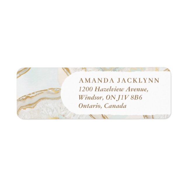 Agate Quartz Texture Label (Front)