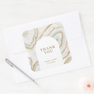 Agate Quartz Texture Square Sticker