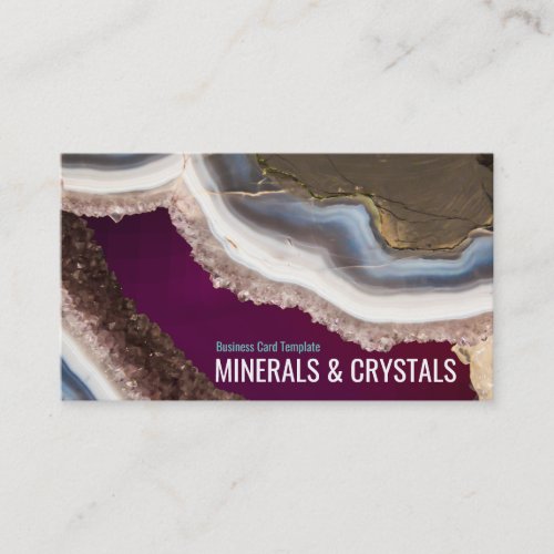Agate Rock Geode Amethyst Crystals Business Card