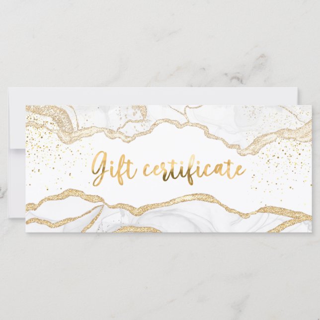 Agate Salon Store Business Gift Certificate (Front)
