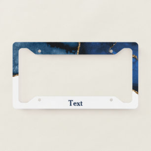 Agate Sapphire with Gold Veins Vote License Plate Frame