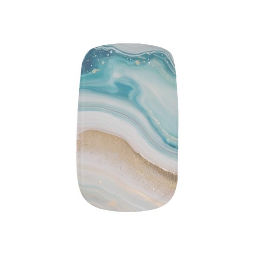 Agate Seascape Minx Nail Art