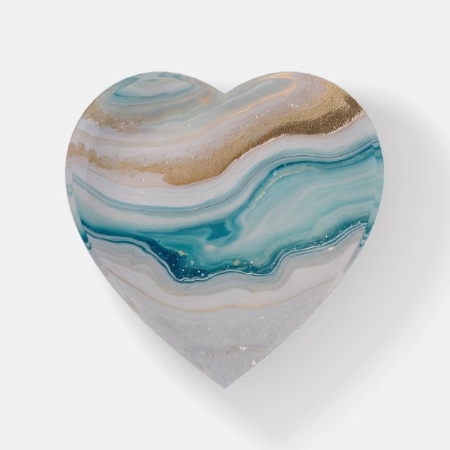 Agate Seascape Paperweight (Front)